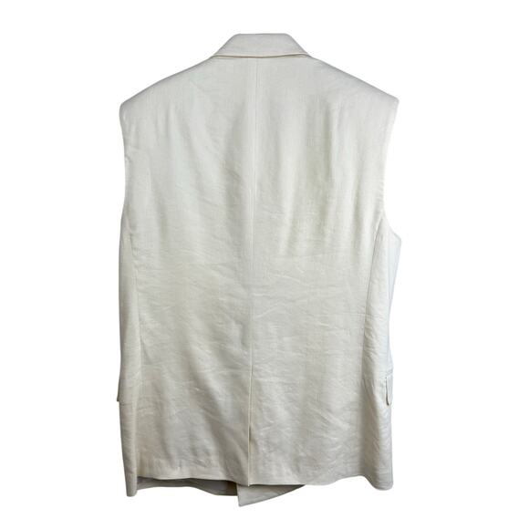 HELMUT LANG Oversized Linen-Blend Blazer Vest Large - Picture 11 of 14